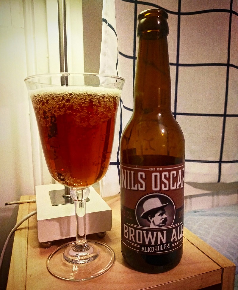 Bottle of Nils Oscars Brown Ale