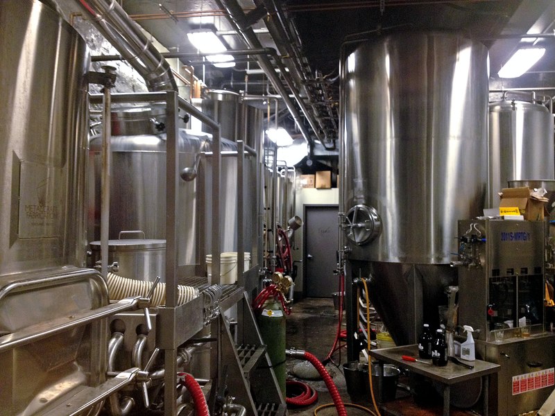 Tanks in a beer brewer