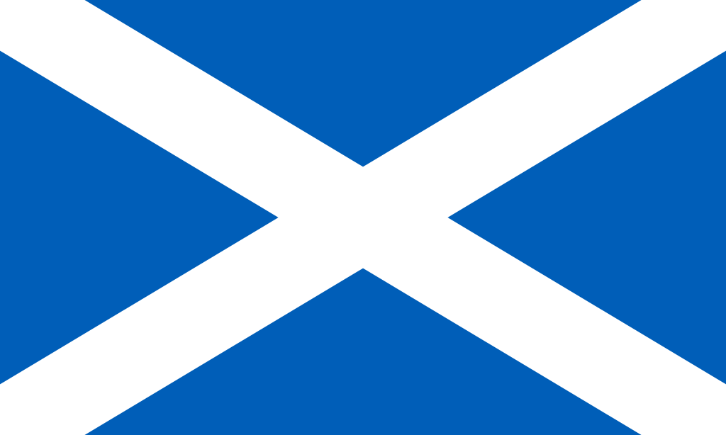 Flag of Scotland for Scottish NA craft beer guide.