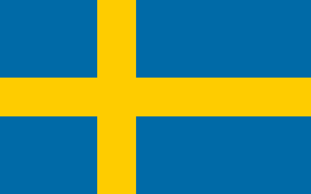 Flag of Sweden for Swedish NA craft beer guide.