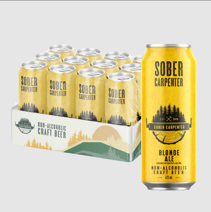 Cans of Blonde Ale from Sober Carpenter