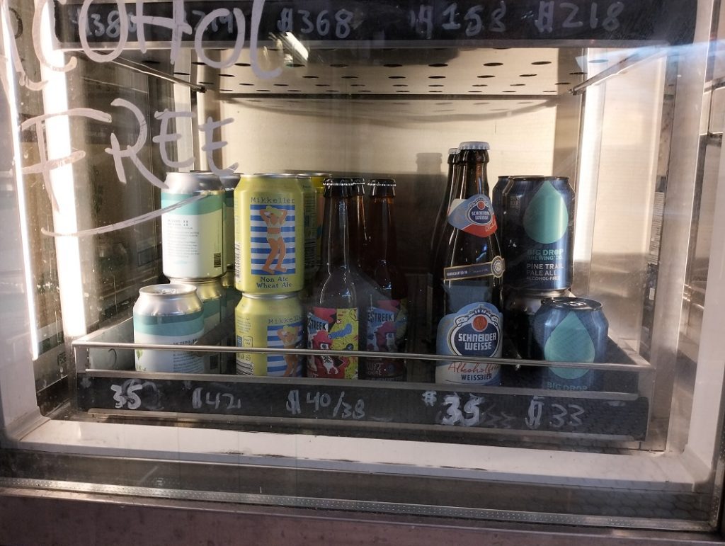 The non-alcoholic beers available at Craftissimo in Hong Kong