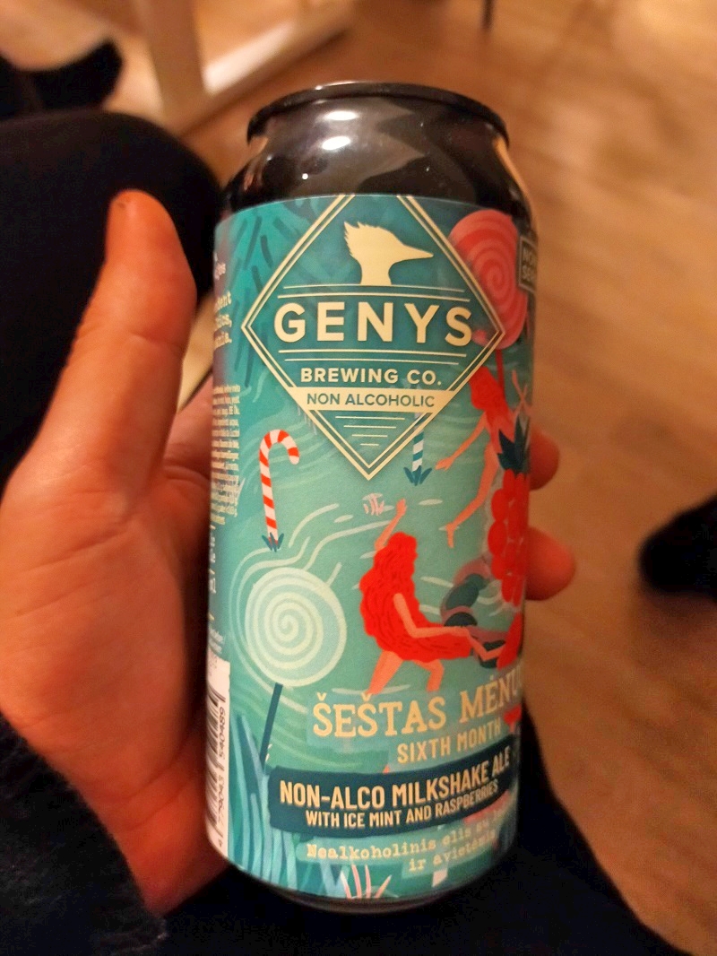 Can of Non alco sixth month from Lithuanian Genys Brewing Co