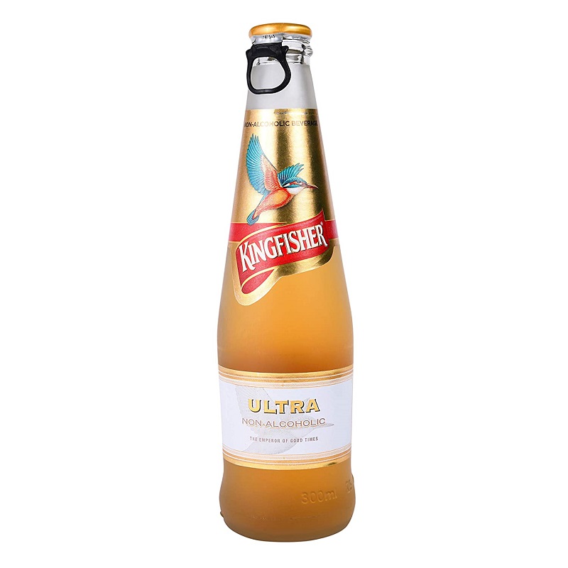Bottle of Kingfisher Ultra Non Alcoholic Beer in India